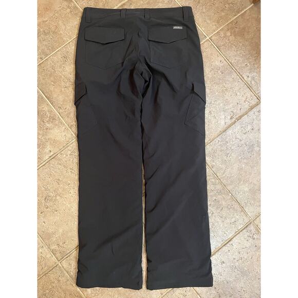 Eddie Bauer Women's 8 Polar Fleece-Lined Dark Blue Nylon Hiking Cozy Warm Pants - Picture 6 of 13
